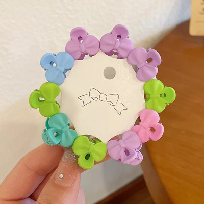 Jauni 10 gab. Luksusa matēta plastmasas mini matu spīles, saspraudes Krabju mazuļiem Gilrs Sweet Small Hairpin Barrettes Galvassegas Modes aksesuāri