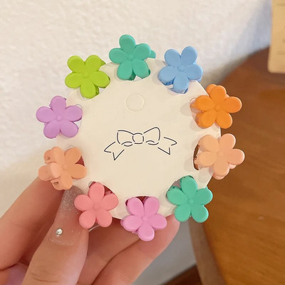 Jauni 10 gab. Luksusa matēta plastmasas mini matu spīles, saspraudes Krabju mazuļiem Gilrs Sweet Small Hairpin Barrettes Galvassegas Modes aksesuāri