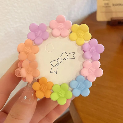 Jauni 10 gab. Luksusa matēta plastmasas mini matu spīles, saspraudes Krabju mazuļiem Gilrs Sweet Small Hairpin Barrettes Galvassegas Modes aksesuāri