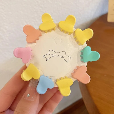 Jauni 10 gab. Luksusa matēta plastmasas mini matu spīles, saspraudes Krabju mazuļiem Gilrs Sweet Small Hairpin Barrettes Galvassegas Modes aksesuāri