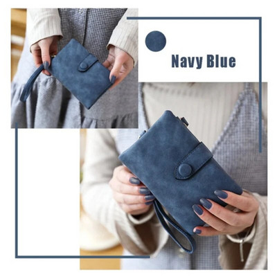 Кошелек Chic Tri-fold Wallet Women Short Wallet Korean Style Buckle Multi-slot Purse Кошелек Женски Кожаный Carteras Para Mujer