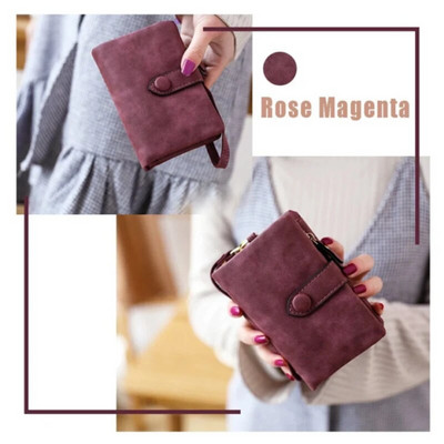 Кошелек Chic Tri-fold Wallet Women Short Wallet Korean Style Buckle Multi-slot Purse Кошелек Женски Кожаный Carteras Para Mujer