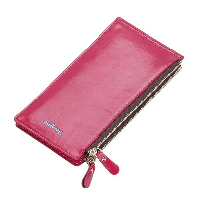 Luksusa sieviešu maks Garš stila sajūga maks Augstas kvalitātes eļļas vaska ādas sieviešu monētu maciņš rāvējslēdzējs PU āda sievietēm