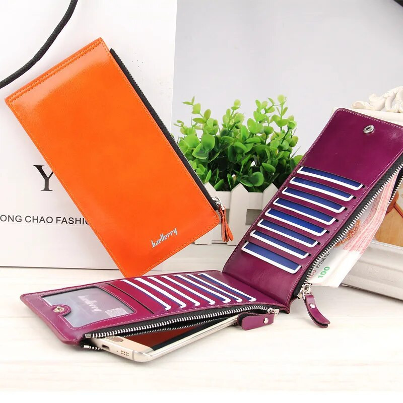 Luksusa sieviešu maks Garš stila sajūga maks Augstas kvalitātes eļļas vaska ādas sieviešu monētu maciņš rāvējslēdzējs PU āda sievietēm