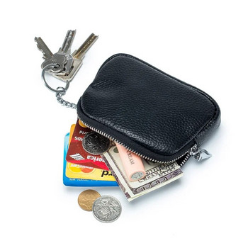 Λεπτό πορτοφόλι για γυναίκες Μαλακό γυναικείο δερμάτινο τσαντάκι με κέρματα γνήσιο δέρμα με φερμουάρ Πορτοφόλι με κέρματα Casual Keyholder Μικρή τσάντα για χρήματα