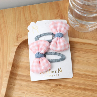 2Gb Bow Ziedi Matu sprādze Meitene Jauki Matu lentes Matu Aksesuāri Ar rokām darināts audums Galvassegas Matadatas Karikatūra Matadata Galvassega Dāvana