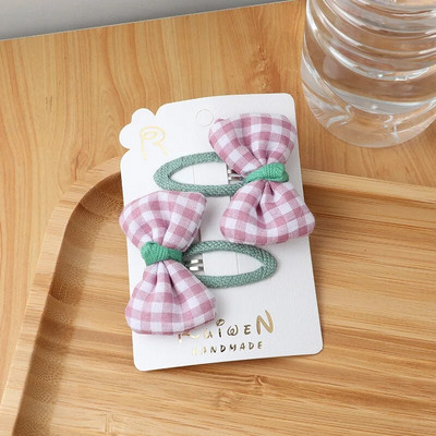 2Gb Bow Ziedi Matu sprādze Meitene Jauki Matu lentes Matu Aksesuāri Ar rokām darināts audums Galvassegas Matadatas Karikatūra Matadata Galvassega Dāvana