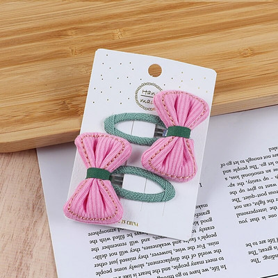 2Gb Bow Ziedi Matu sprādze Meitene Jauki Matu lentes Matu Aksesuāri Ar rokām darināts audums Galvassegas Matadatas Karikatūra Matadata Galvassega Dāvana