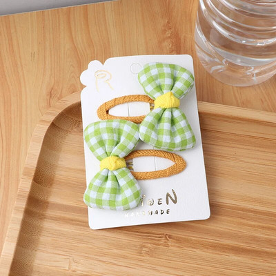 2Gb Bow Ziedi Matu sprādze Meitene Jauki Matu lentes Matu Aksesuāri Ar rokām darināts audums Galvassegas Matadatas Karikatūra Matadata Galvassega Dāvana