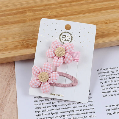 2Gb Bow Ziedi Matu sprādze Meitene Jauki Matu lentes Matu Aksesuāri Ar rokām darināts audums Galvassegas Matadatas Karikatūra Matadata Galvassega Dāvana