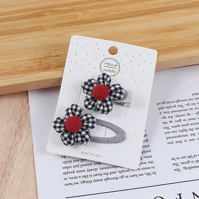 2Gb Bow Ziedi Matu sprādze Meitene Jauki Matu lentes Matu Aksesuāri Ar rokām darināts audums Galvassegas Matadatas Karikatūra Matadata Galvassega Dāvana