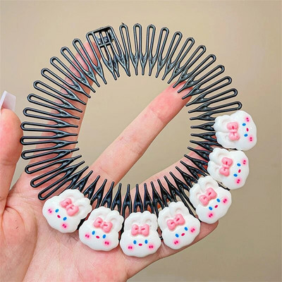 Bērni Y2k Zvaigzne Krāsaini Matu Ķemme Salauzta Galvas Lente Matu Spraudītes Zaķītis Jauka Galvassega Princese Meitenes Iegareni Matu Aksesuārs