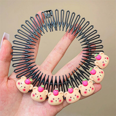 Bērni Y2k Zvaigzne Krāsaini Matu Ķemme Salauzta Galvas Lente Matu Spraudītes Zaķītis Jauka Galvassega Princese Meitenes Iegareni Matu Aksesuārs