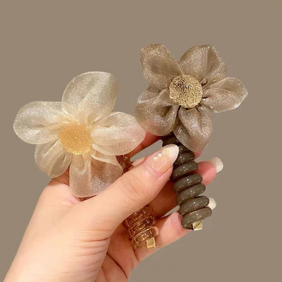 2 tk Candy Color Telefoni traat Hiar Bands Tüdrukute Elastsus Kummipael Elastsed Juuksepaelad Juuksenöör Lastele Scrunchy Peapaelad