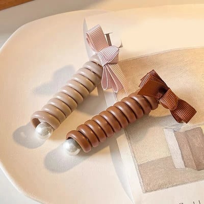 2 tk Candy Color Telefoni traat Hiar Bands Tüdrukute Elastsus Kummipael Elastsed Juuksepaelad Juuksenöör Lastele Scrunchy Peapaelad