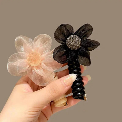 2 tk Candy Color Telefoni traat Hiar Bands Tüdrukute Elastsus Kummipael Elastsed Juuksepaelad Juuksenöör Lastele Scrunchy Peapaelad