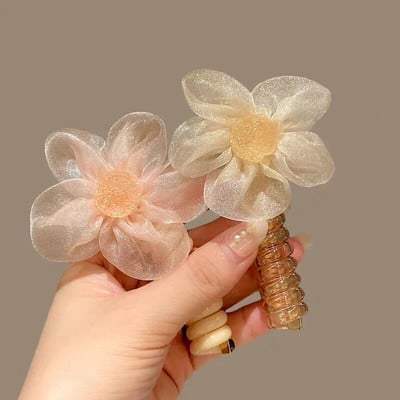 2 tk Candy Color Telefoni traat Hiar Bands Tüdrukute Elastsus Kummipael Elastsed Juuksepaelad Juuksenöör Lastele Scrunchy Peapaelad