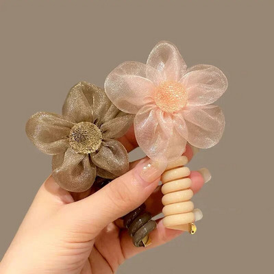 2 tk Candy Color Telefoni traat Hiar Bands Tüdrukute Elastsus Kummipael Elastsed Juuksepaelad Juuksenöör Lastele Scrunchy Peapaelad