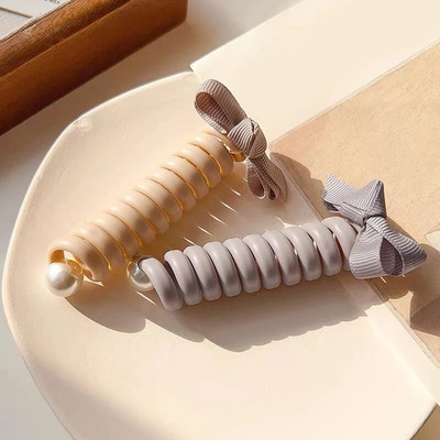 2 tk Candy Color Telefoni traat Hiar Bands Tüdrukute Elastsus Kummipael Elastsed Juuksepaelad Juuksenöör Lastele Scrunchy Peapaelad