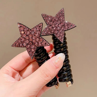 2 tk Candy Color Telefoni traat Hiar Bands Tüdrukute Elastsus Kummipael Elastsed Juuksepaelad Juuksenöör Lastele Scrunchy Peapaelad