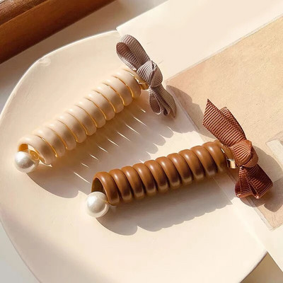 2 tk Candy Color Telefoni traat Hiar Bands Tüdrukute Elastsus Kummipael Elastsed Juuksepaelad Juuksenöör Lastele Scrunchy Peapaelad