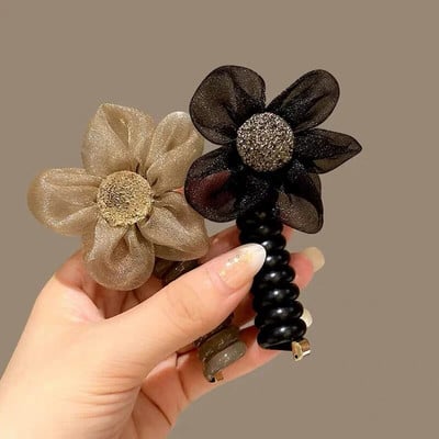 2 tk Candy Color Telefoni traat Hiar Bands Tüdrukute Elastsus Kummipael Elastsed Juuksepaelad Juuksenöör Lastele Scrunchy Peapaelad