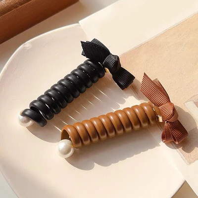 2 tk Candy Color Telefoni traat Hiar Bands Tüdrukute Elastsus Kummipael Elastsed Juuksepaelad Juuksenöör Lastele Scrunchy Peapaelad