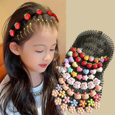 Laste Y2k peapael Star Sweet värvilised juukseklambrid jänku armas printsess tüdrukud piklikud maasika lilled juukseaksessuaarid