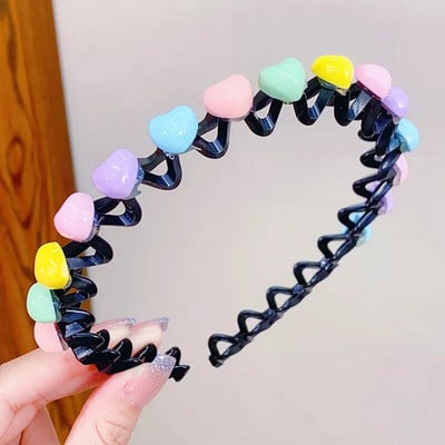 Armas värviline lilleline ümmargune täht Heart Wave metallist juuksepael Tüdrukutele Ilusad Juuksed Kaunista Peapael Lastele Armsad Juuste Aksessuaarid