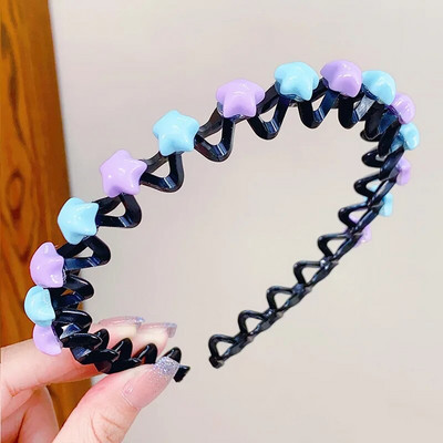 Armas värviline lilleline ümmargune täht Heart Wave metallist juuksepael Tüdrukutele Ilusad Juuksed Kaunista Peapael Lastele Armsad Juuste Aksessuaarid