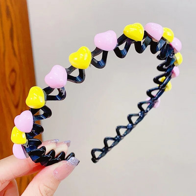 Armas värviline lilleline ümmargune täht Heart Wave metallist juuksepael Tüdrukutele Ilusad Juuksed Kaunista Peapael Lastele Armsad Juuste Aksessuaarid