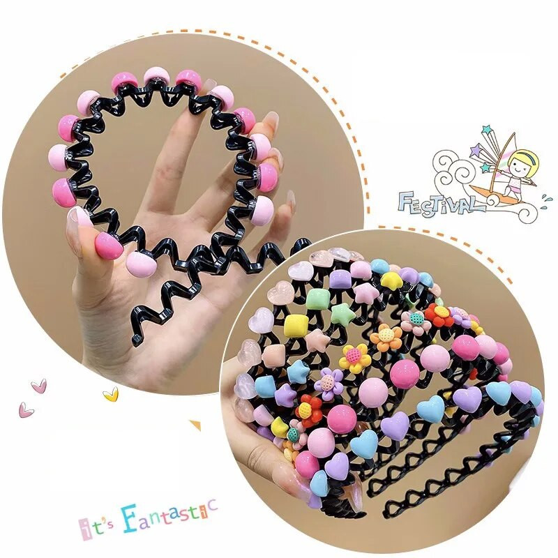 Armas värviline lilleline ümmargune täht Heart Wave metallist juuksepael Tüdrukutele Ilusad Juuksed Kaunista Peapael Lastele Armsad Juuste Aksessuaarid