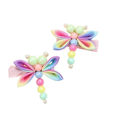 2Gb Cute Pearl Butterfly Matu Spraudītes Meitenēm Sweet Kids Matu sprādzes Barrette Vasaras Galvassegas Matu Aksesuāri Matu Ornamenta Spraude