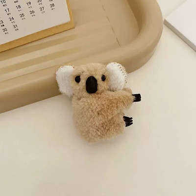 1/4 бр. Плюшена украса за коса с мечка Коала Щипки за коса Щипка за нокти за косми на животни за момичета Шапки за коса Коала Шноли Аксесоари