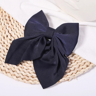 Noi agrafe de păr cu fundă dulce de culoare solidă Agrafe de păr cu fundătură pentru fete Barrette fluture din satin Clip cu cic de rață Accesorii de păr pentru copii