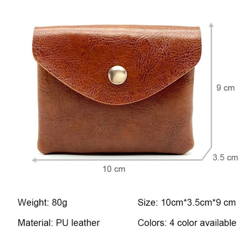 Ρετρό τσαντάκι νομισμάτων για γυναίκες θήκη κάρτας διπλής στρώσης Μίνι πορτοφόλι ποιοτικού λαδιού κεριού δέρματος με φερμουάρ Θήκη αποθήκευσης κραγιόν για ακουστικά