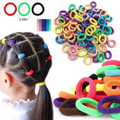 20/50/100 buc Benzi de păr de 2,5 cm Benzi elastice de păr colorate Accesorii de păr pentru fete pentru copii Suport coadă de cal Bentita femei