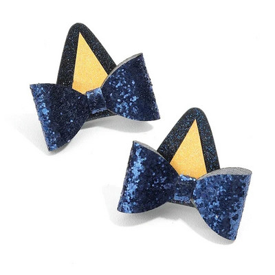 2 bucăți drăguțe agrafe de păr urechi de pisică pentru fete sclipici curcubeu pâslă țesătură flori agrafe de păr Copii accesorii pentru păr pentru copii