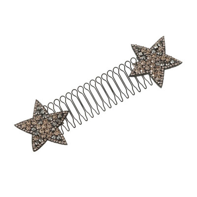 Rhinestone Star Nähtamatu Katkised Juuksed Juuksenõel täiskasvanutele Tiara Tööriistad Rullkõver nõel tukk Fikseeritud sisestusega kammi kujundamise tarvikud