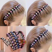 Moda strasuri perle bentite de par anti-alunecare bentiță elastică floare femei benzi pentru cerc de păr lunetă fete accesorii de păr toaletă