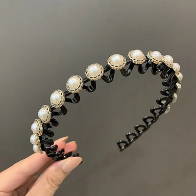 Moda strasuri perle bentite de par anti-alunecare bentiță elastică floare femei benzi pentru cerc de păr lunetă fete accesorii de păr toaletă