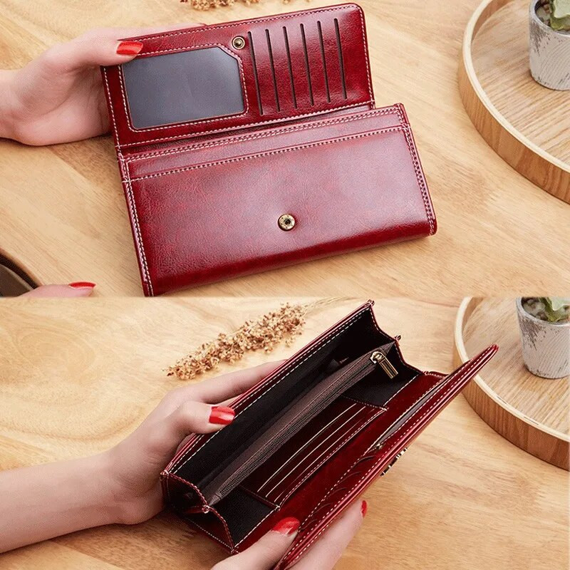 2023 Нов дамски портфейл portfel damski Money Bag Lady Long Leather Clutch Bag Wallet Card Holder carteras para mujer