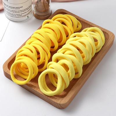 50 τμχ Κορίτσια μονόχρωμο Μεγάλο λαστιχένιο κορδόνι Αλογοουρά τσίχλα κεφαλής Ελαστικά κορδέλες για τα μαλλιά Κορεάτικα στολίδια αξεσουάρ μαλλιών για κορίτσια