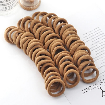 50 τμχ Κορίτσια μονόχρωμο Μεγάλο λαστιχένιο κορδόνι Αλογοουρά τσίχλα κεφαλής Ελαστικά κορδέλες για τα μαλλιά Κορεάτικα στολίδια αξεσουάρ μαλλιών για κορίτσια