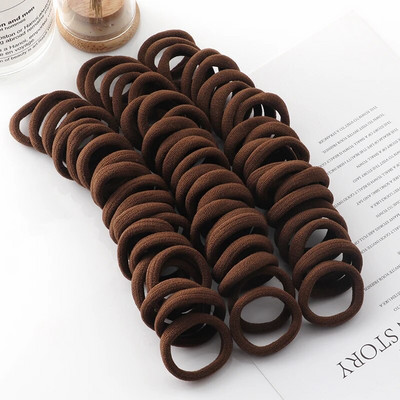 50 τμχ Κορίτσια μονόχρωμο Μεγάλο λαστιχένιο κορδόνι Αλογοουρά τσίχλα κεφαλής Ελαστικά κορδέλες για τα μαλλιά Κορεάτικα στολίδια αξεσουάρ μαλλιών για κορίτσια