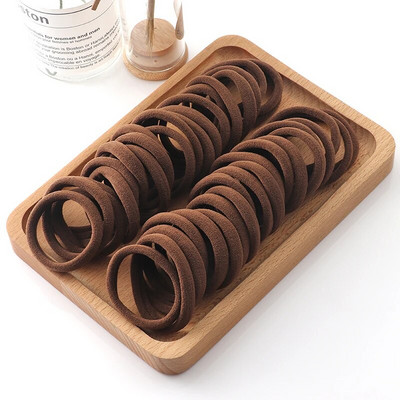 50 τμχ Κορίτσια μονόχρωμο Μεγάλο λαστιχένιο κορδόνι Αλογοουρά τσίχλα κεφαλής Ελαστικά κορδέλες για τα μαλλιά Κορεάτικα στολίδια αξεσουάρ μαλλιών για κορίτσια