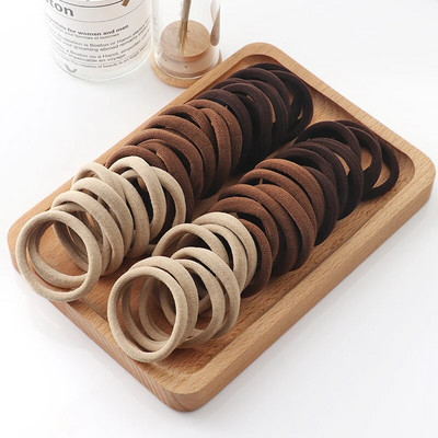 50 τμχ Κορίτσια μονόχρωμο Μεγάλο λαστιχένιο κορδόνι Αλογοουρά τσίχλα κεφαλής Ελαστικά κορδέλες για τα μαλλιά Κορεάτικα στολίδια αξεσουάρ μαλλιών για κορίτσια