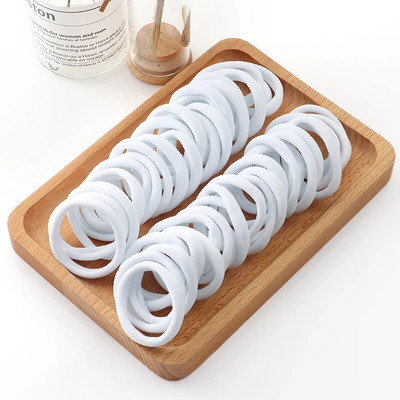 50 τμχ Κορίτσια μονόχρωμο Μεγάλο λαστιχένιο κορδόνι Αλογοουρά τσίχλα κεφαλής Ελαστικά κορδέλες για τα μαλλιά Κορεάτικα στολίδια αξεσουάρ μαλλιών για κορίτσια