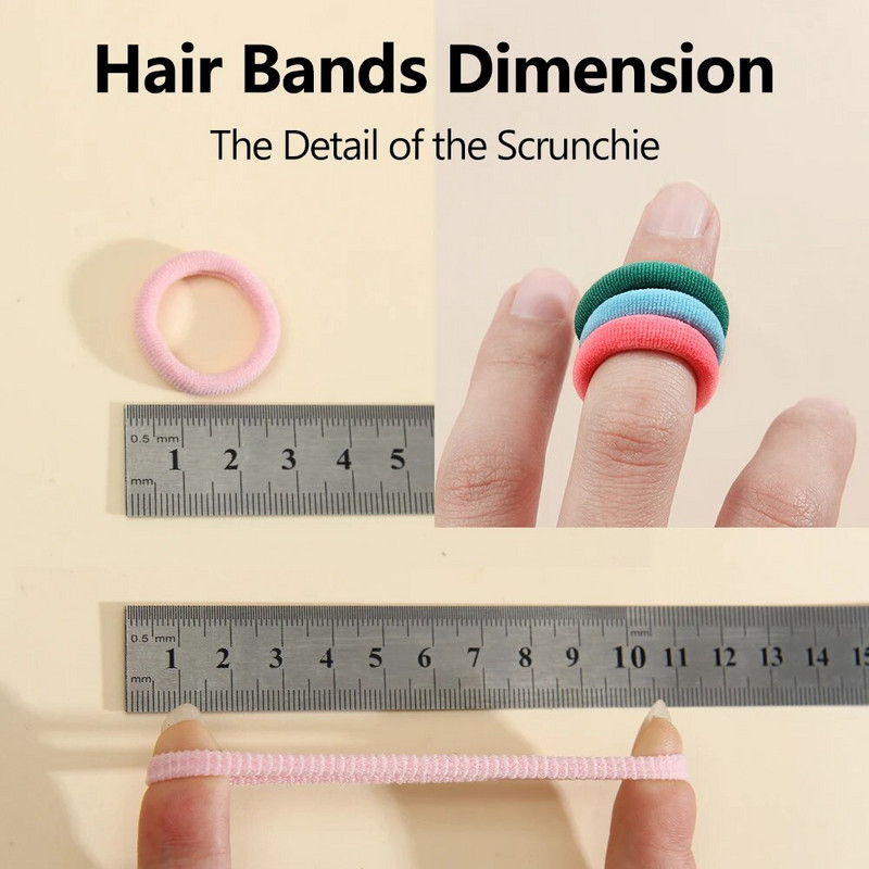 20/50gab Bērnu elastīgās matu lentes Meiteņu saldumi Scrunchie gumijas lente bērniem Matu saites Klipsi Galvas lente Bērnu matu aksesuāri