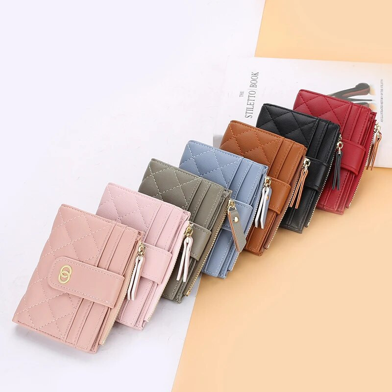 Jauni sieviešu mazie maki Modes PU ādas augstākās kvalitātes sieviešu maciņš īss karšu turētājs Zīmola maks sievietēm